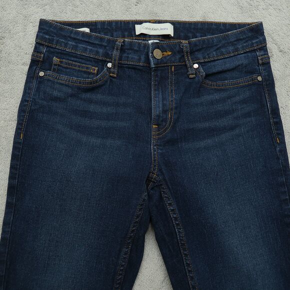 Calvin Klein Jeans Women's Size 6 Blue Low-Rise Ankle Legging Denim 26.5" Inseam - Picture 13 of 16